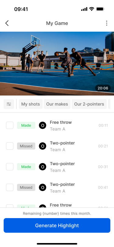 4. AI detects every shot, made or missed